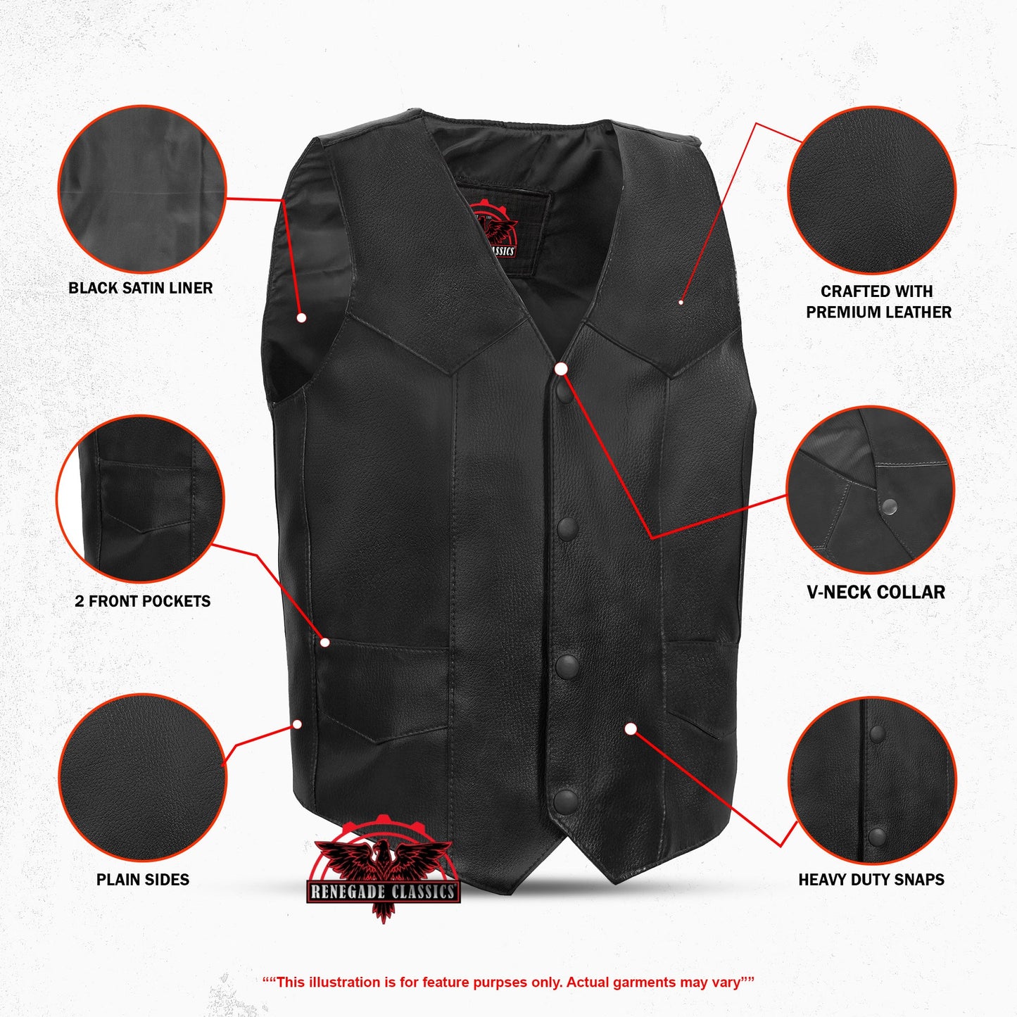 Kids Traditional Style Plain Side Vest