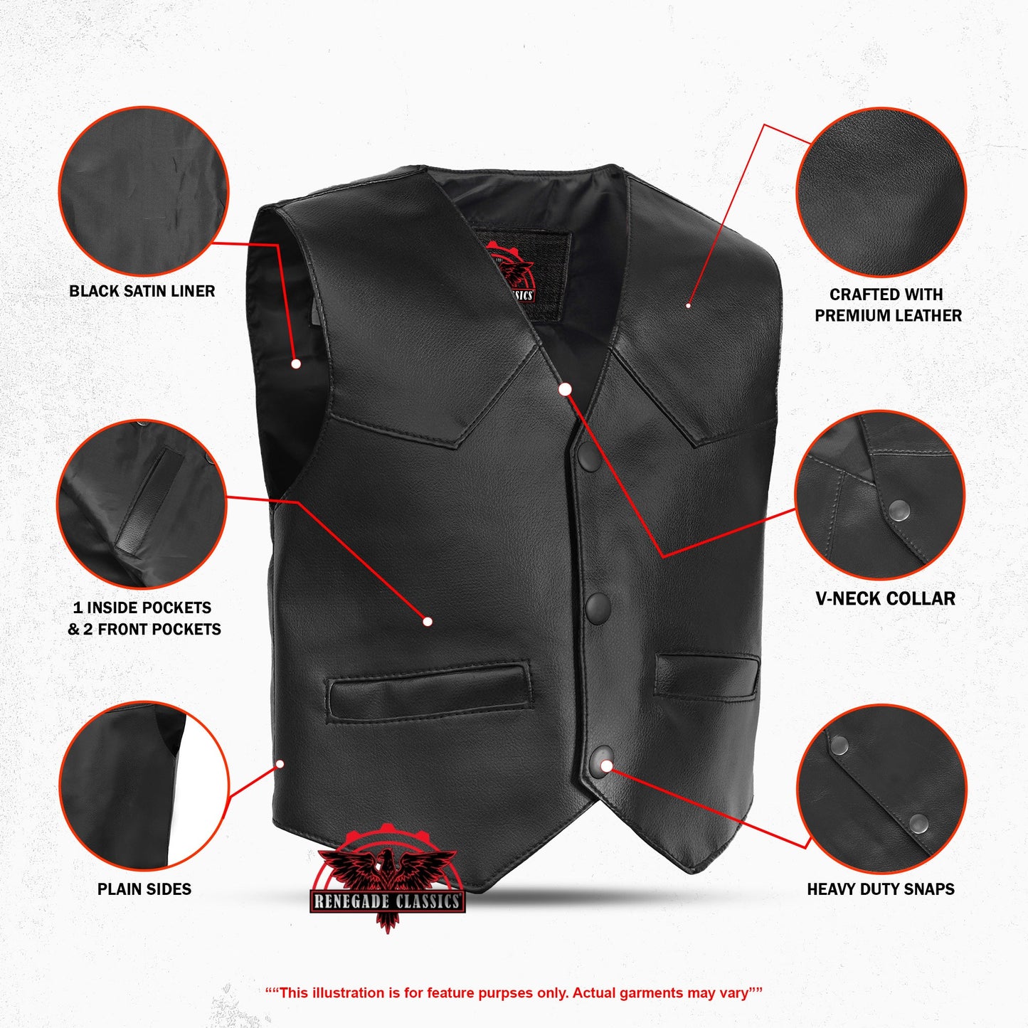 Toddler Traditional Style Plain Side Vest