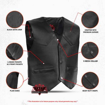 Toddler Traditional Style Plain Side Vest