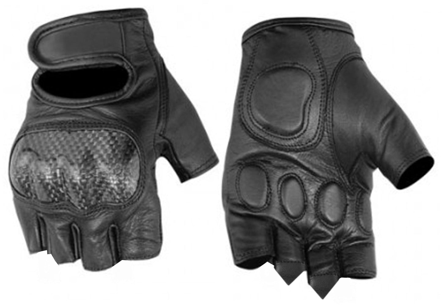 ForceGuard Men's  leather Fingerless gloves