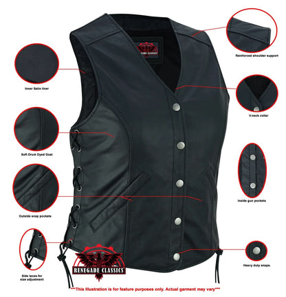 Women's Light Weight Open Neck Vest