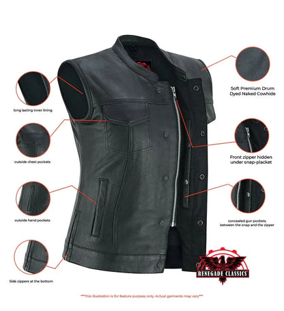 Women's Premium Single Back Panel Concealment Vest