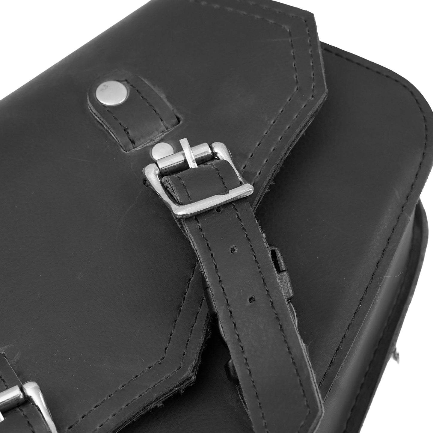 Left Side Synthetic Leather Swing Arm Bag w/Bottle Holder