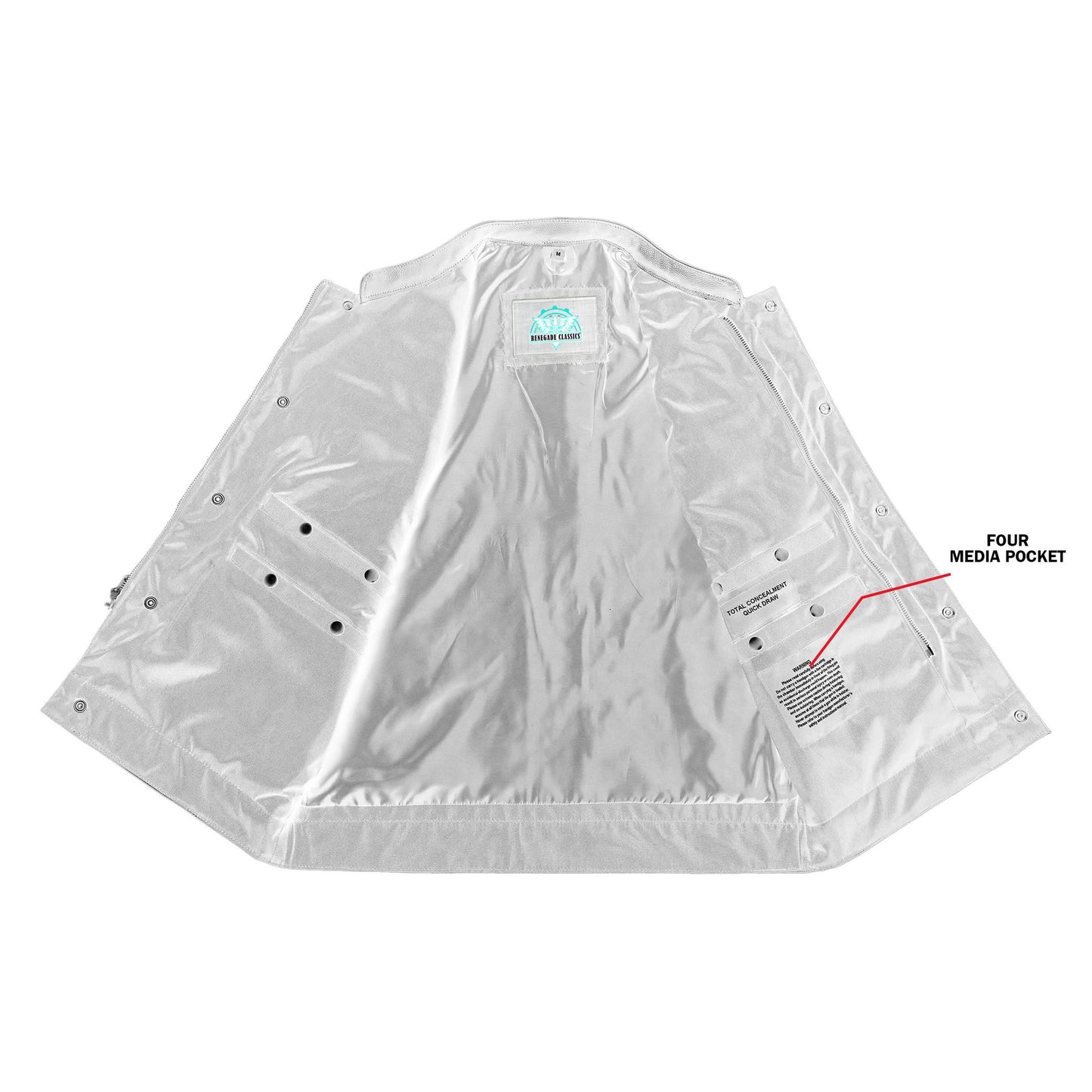 Canvas Material Single Back Panel Concealment Vest