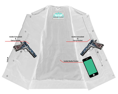 Concealed Snap Closure Textile Material W/O Collar