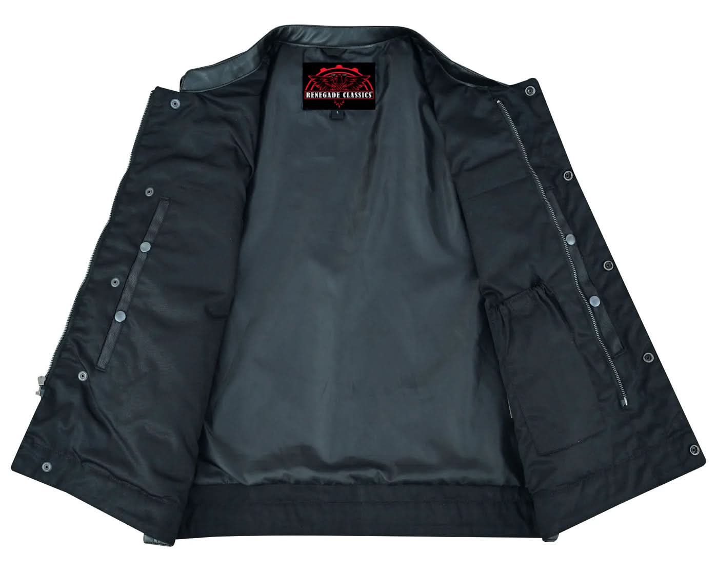 Concealed Snap Closure Vest