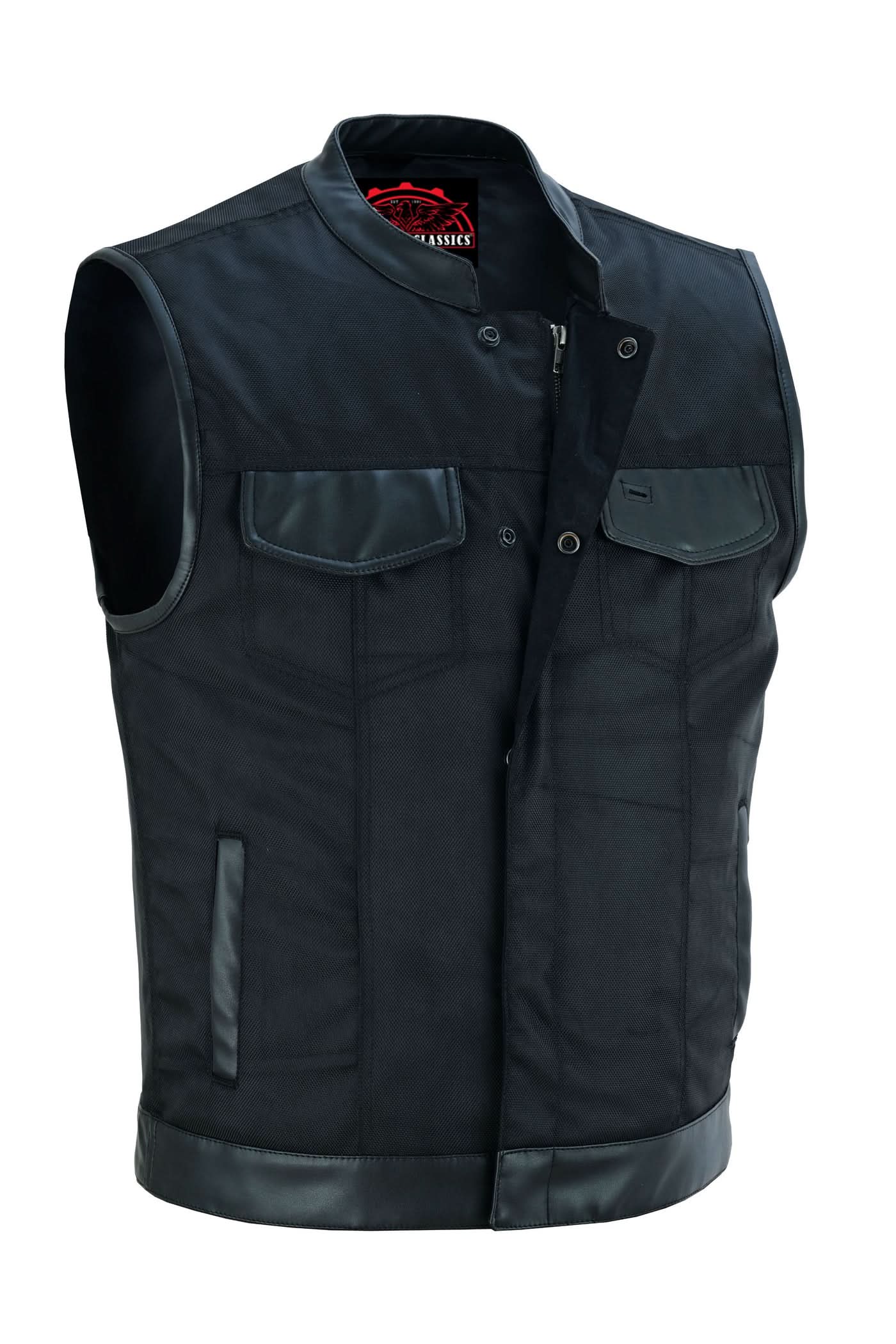 Concealed Snap Closure Vest