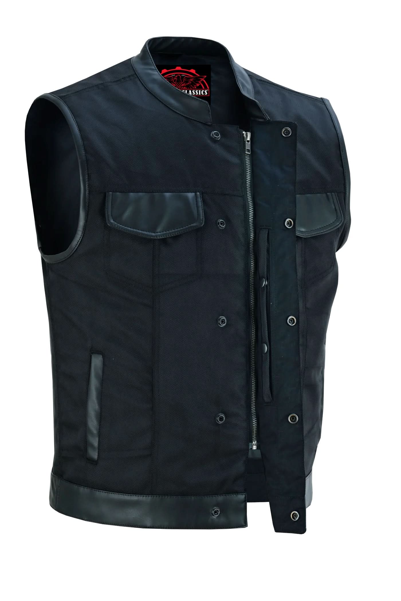 Concealed Snap Closure Vest
