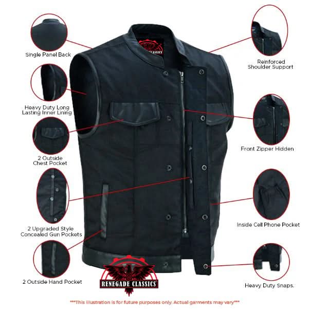 Concealed Snap Closure Vest