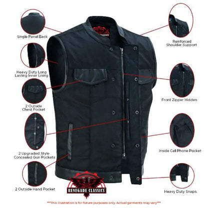 Concealed Snap Closure Vest