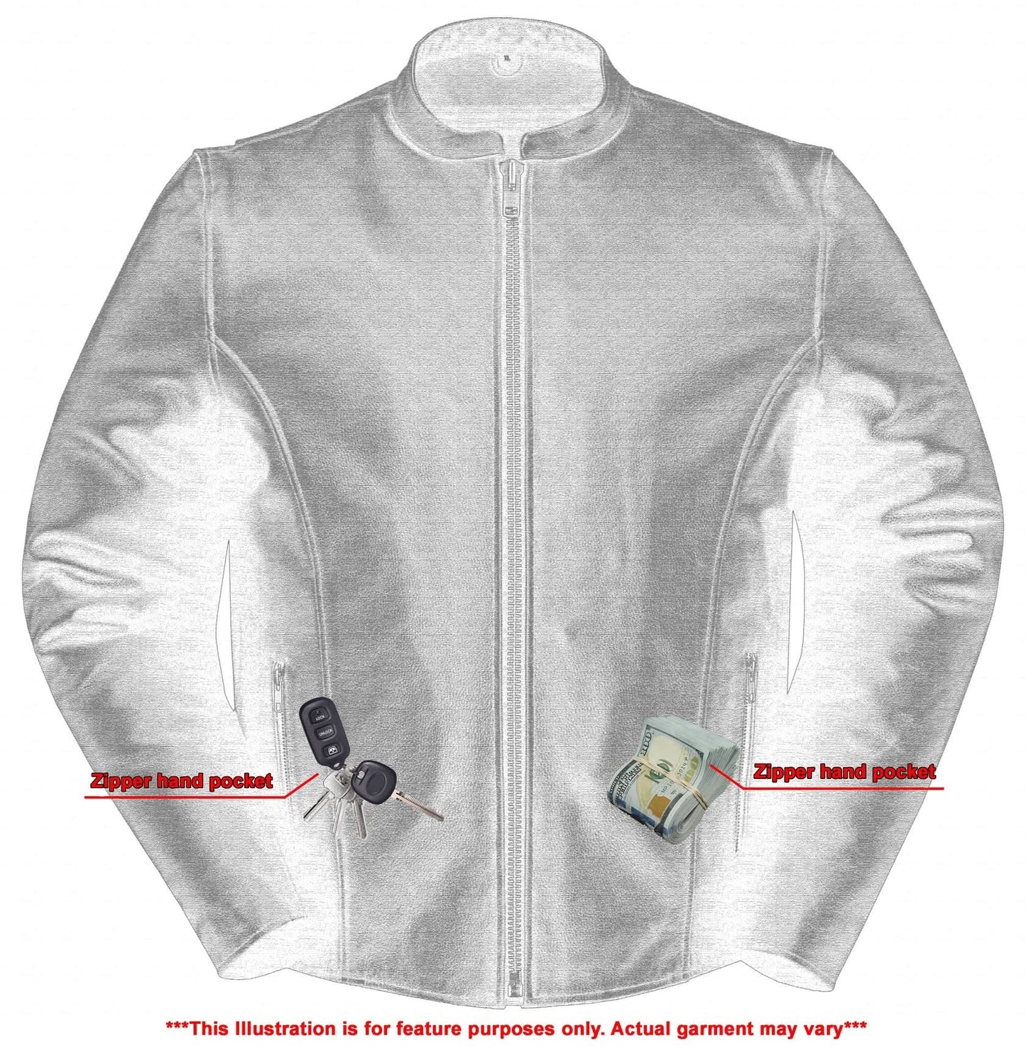 Men's Classic Black Scooter Leather Jacket