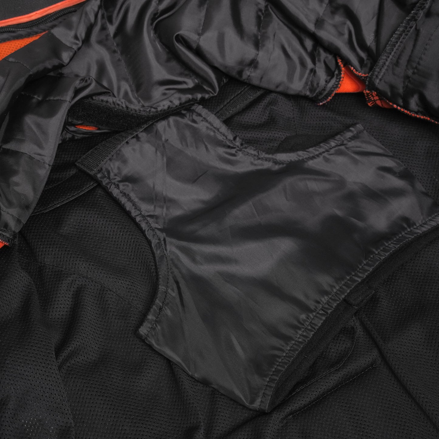 Men's Black Vented Motorcycle Jacket with Plain Sides