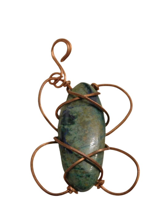 Butterfly Chrysocolla Pendant Necklace