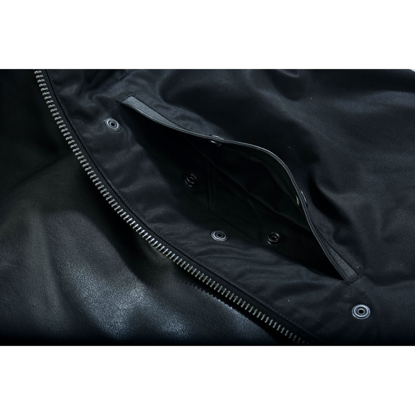 Highway Jack Men's Black Leather Motorcycle Vest Scoop Neck & Snap-Closure Pockets