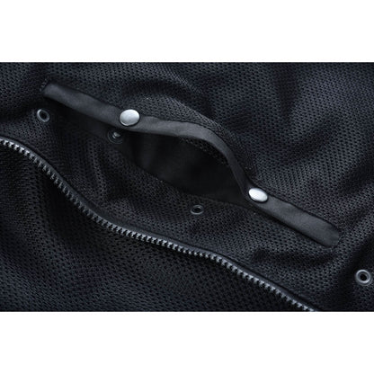 Men's Black Mesh Textile Vest with White Paisley Liner