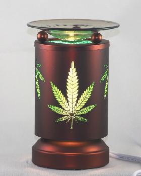Green Pot Leaf Touch Oil Burner