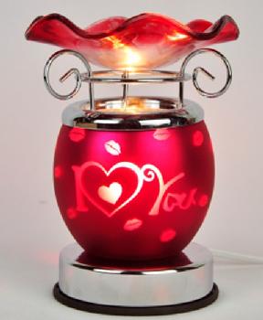 Red Hearts Touch Oil Burner