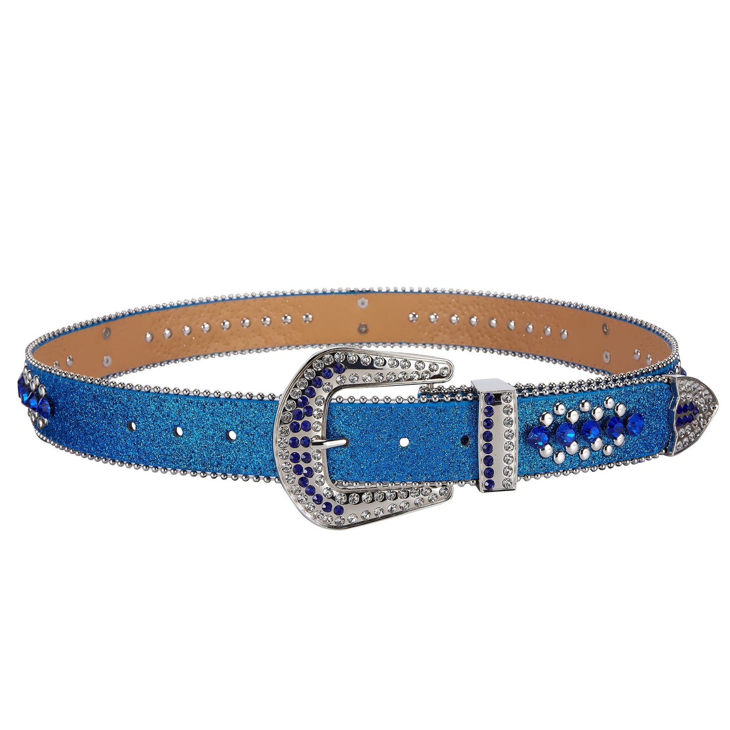 Western Fashion Blue Bling Bling Rhinestones Diamond Belt