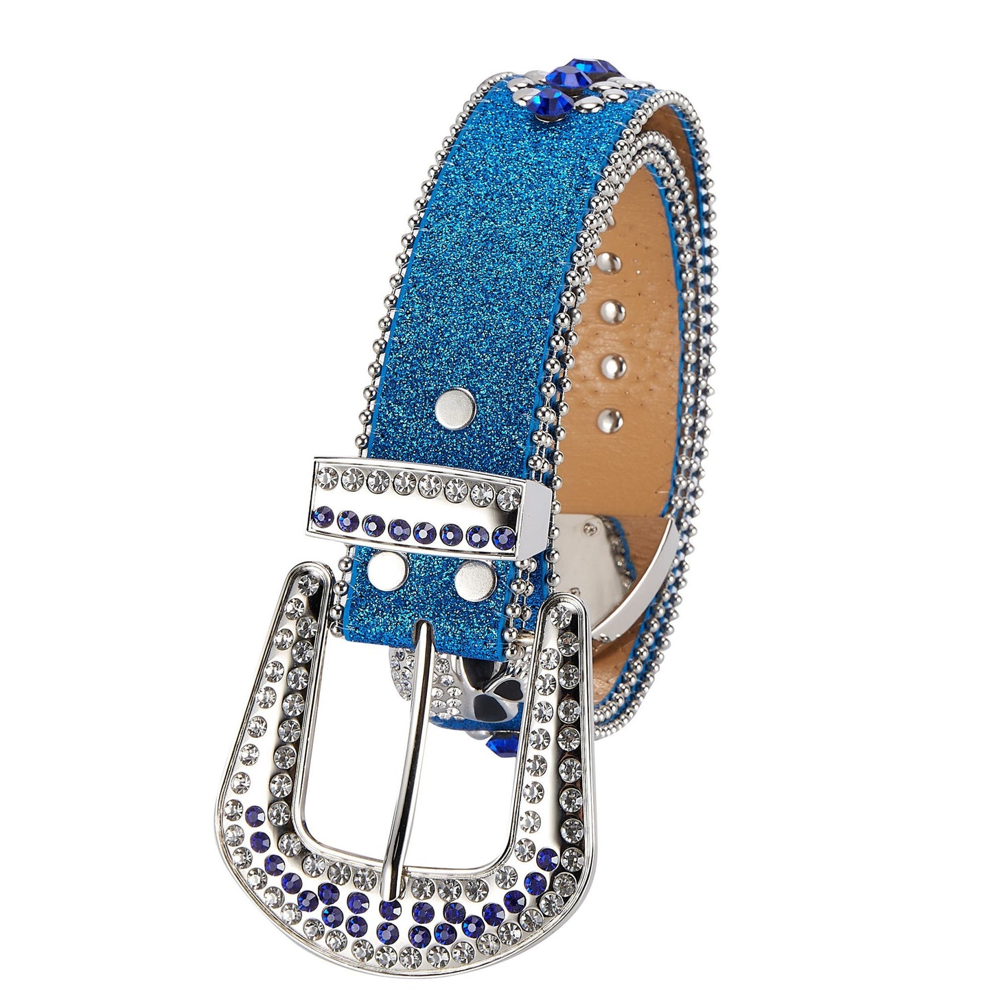 Western Fashion Blue Bling Bling Rhinestones Diamond Belt