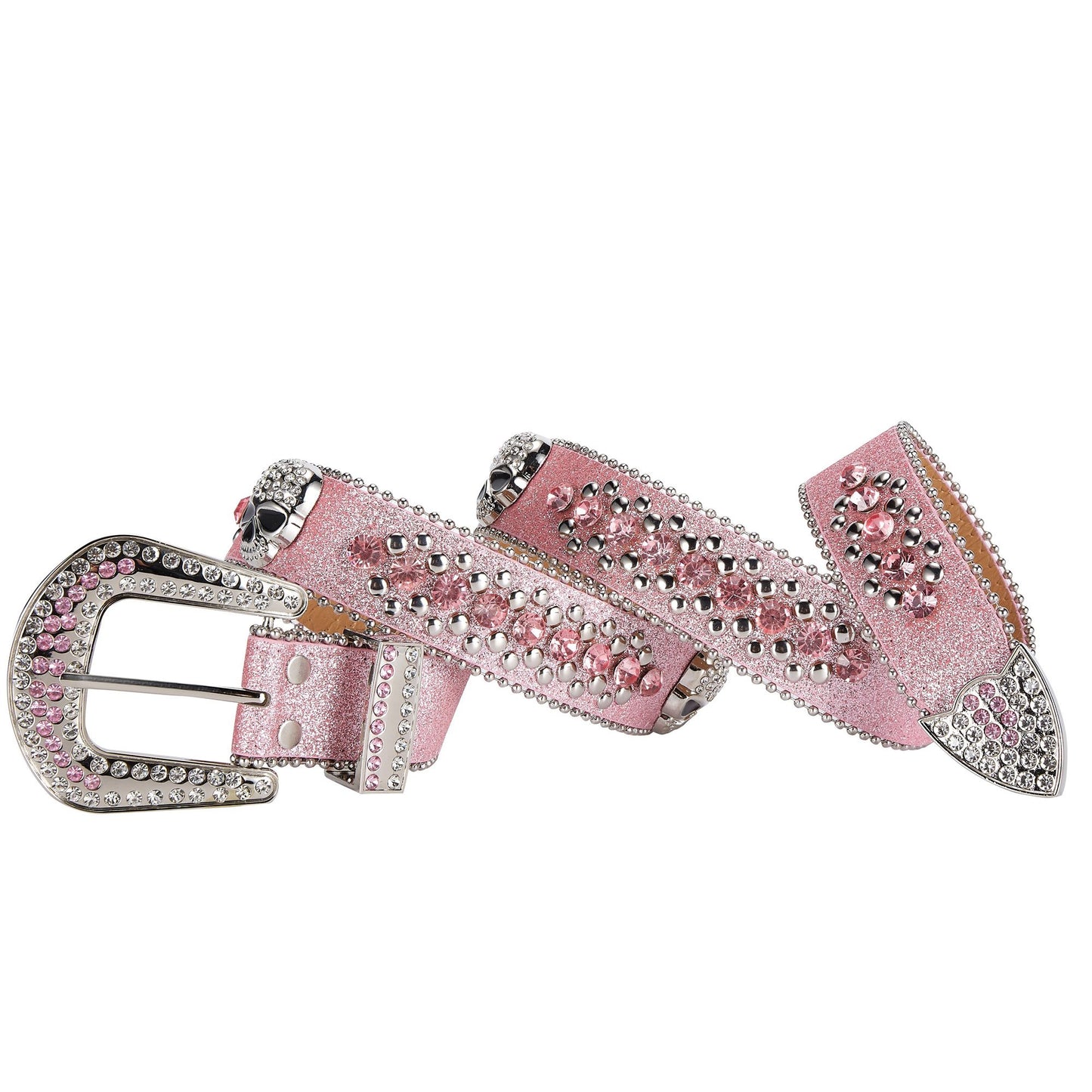 Western Fashion Pink Bling Bling Rhinestones Diamond Belts