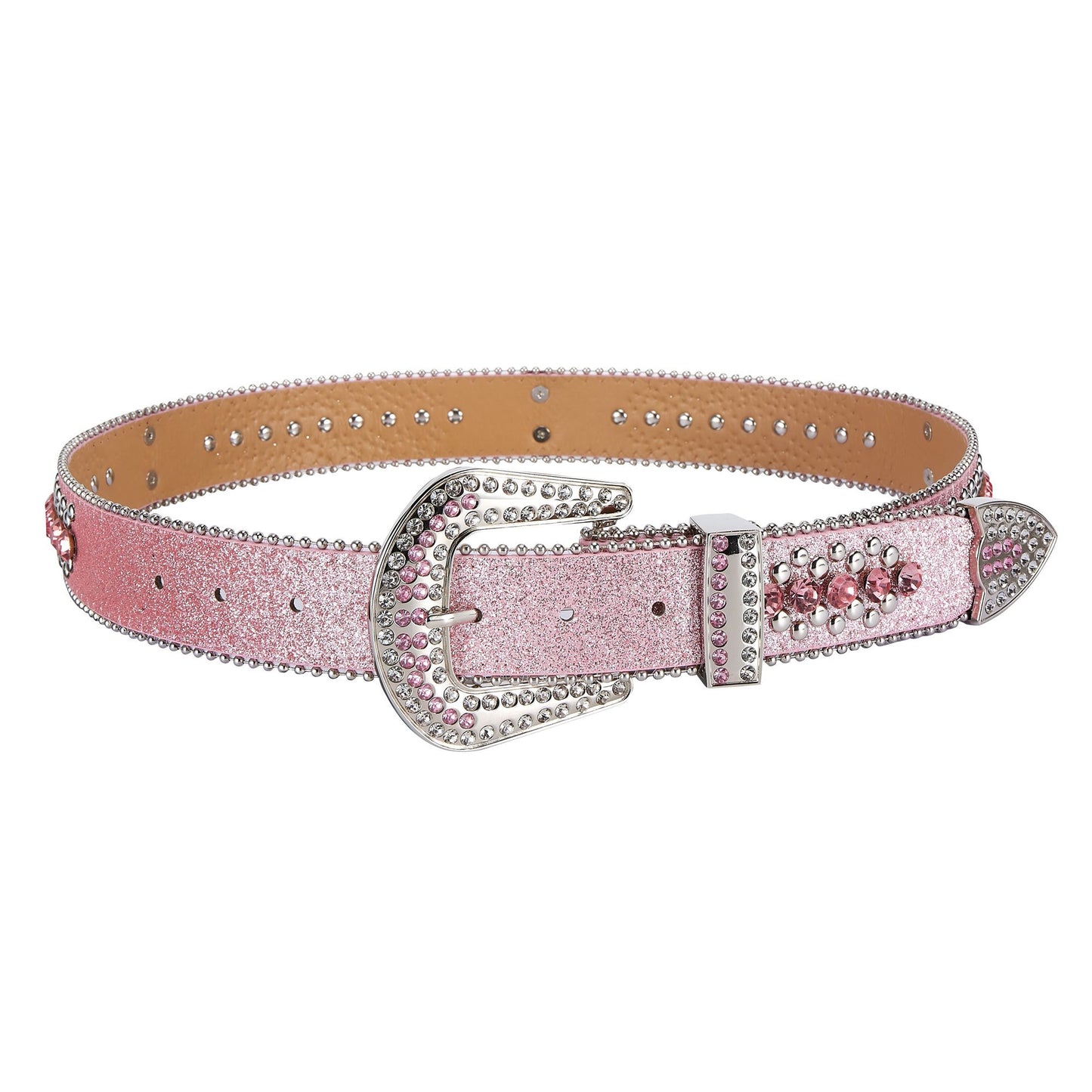 Western Fashion Pink Bling Bling Rhinestones Diamond Belts