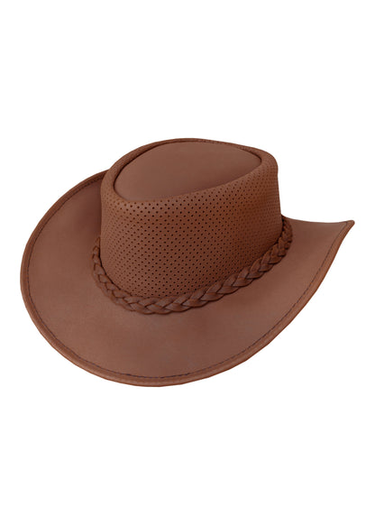 Brown Leather Hat