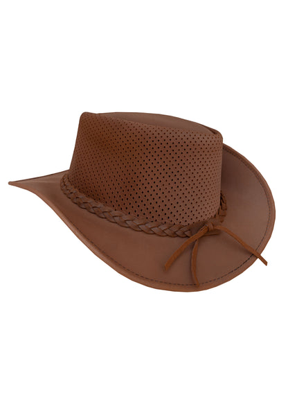 Brown Leather Hat