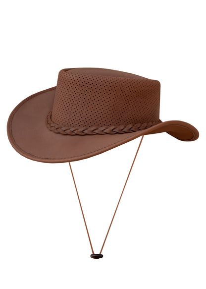 Brown Leather Hat