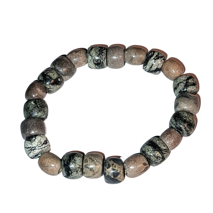 Picasso Stone and Dendritic Jasper Bracelet