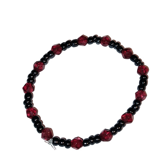 Pyrope Garnet and Hematite Bracelet