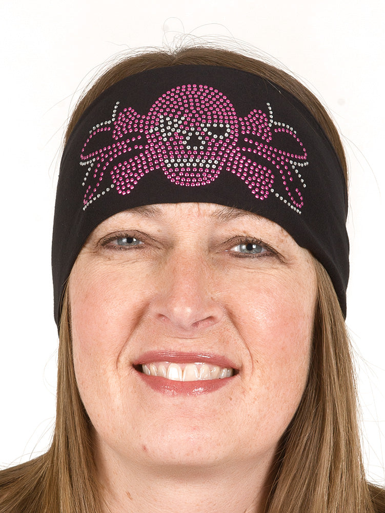 Tie-back Stretchy Rhinestone Bandana Skull Design, 2 Colors