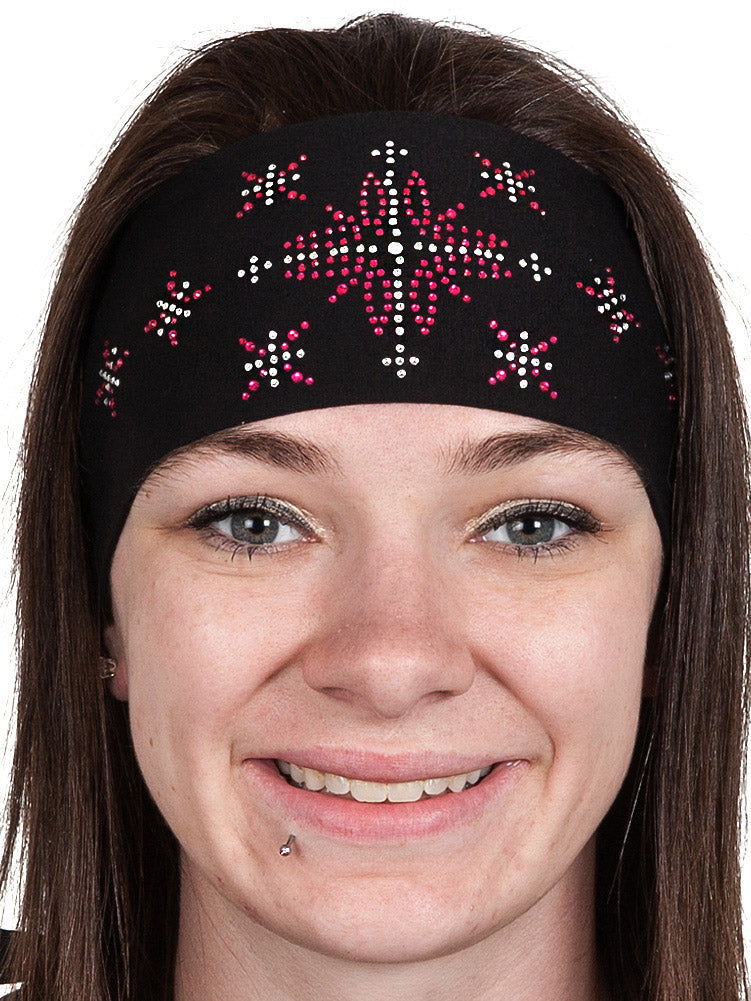 Tie-back Stretchy Rhinestone Bandana Biker Diamond Design, 4 Colors