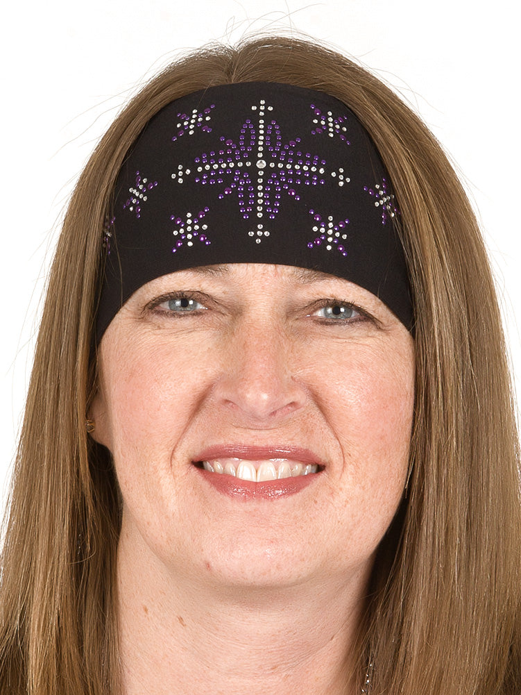 Tie-back Stretchy Rhinestone Bandana Biker Diamond Design, 4 Colors