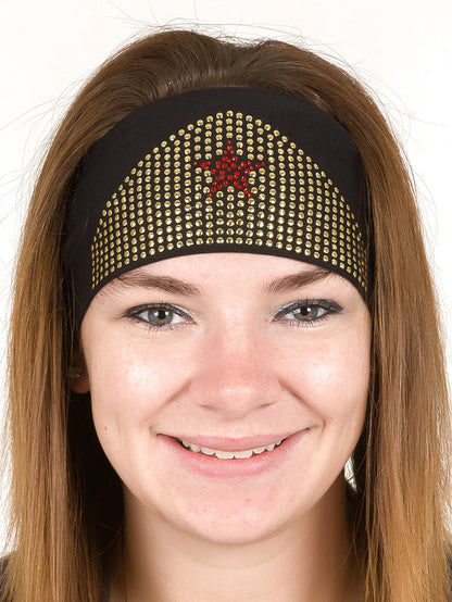 Tie-back Stretchy Rhinestone Bandana Wonder Woman Tiara Design