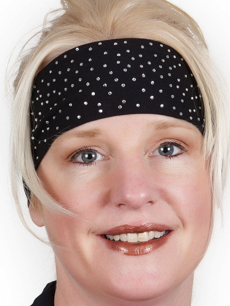 Tie-back Stretchy Rhinestone Bandana Scatter Design, 3 Colors