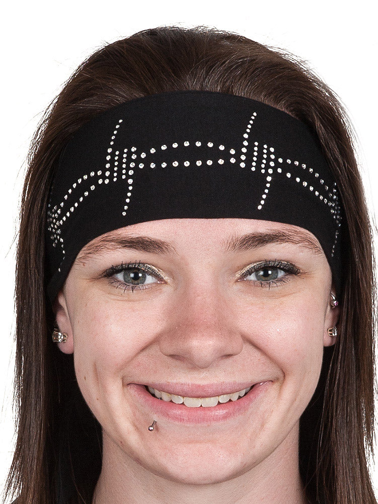 Tie-back Stretchy Rhinestone Bandana Barbwire Design, 2 Styles