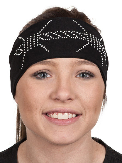 Tie-back Stretchy Rhinestone Bandana Barbwire Design, 2 Styles