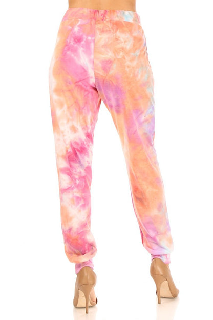 Printed Full Length Joggers With High Waist