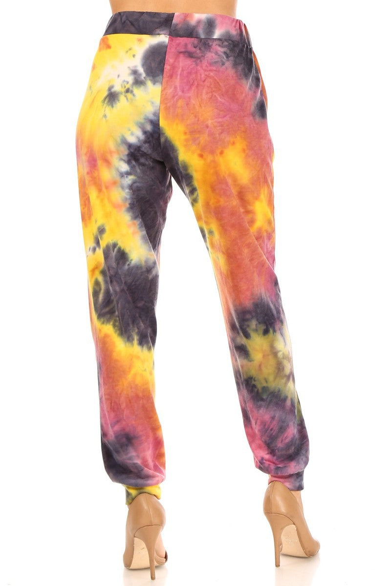 Printed Full Length Joggers With High Waist