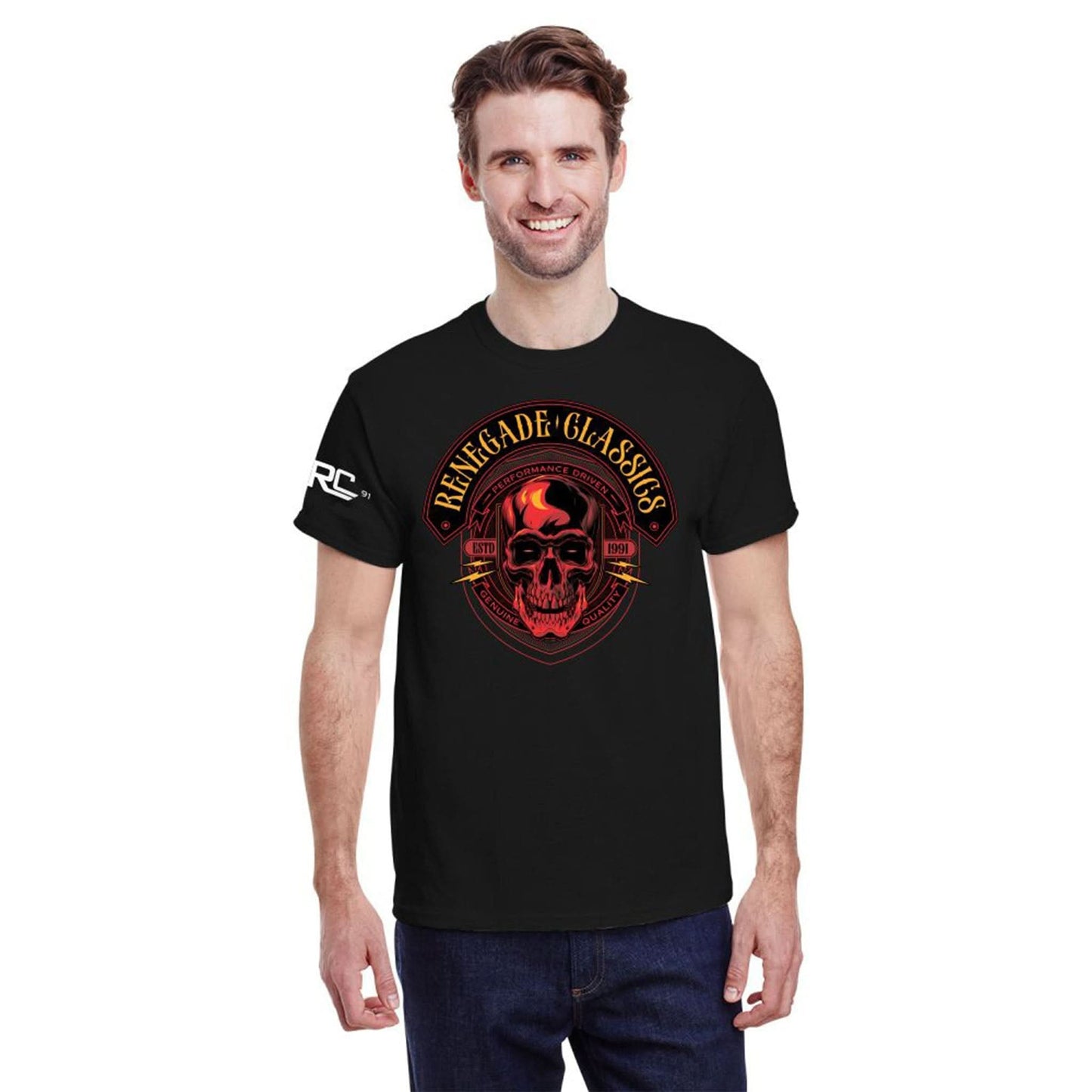 RC RENEGADE CLASSICS RED SKULL TSHIRT