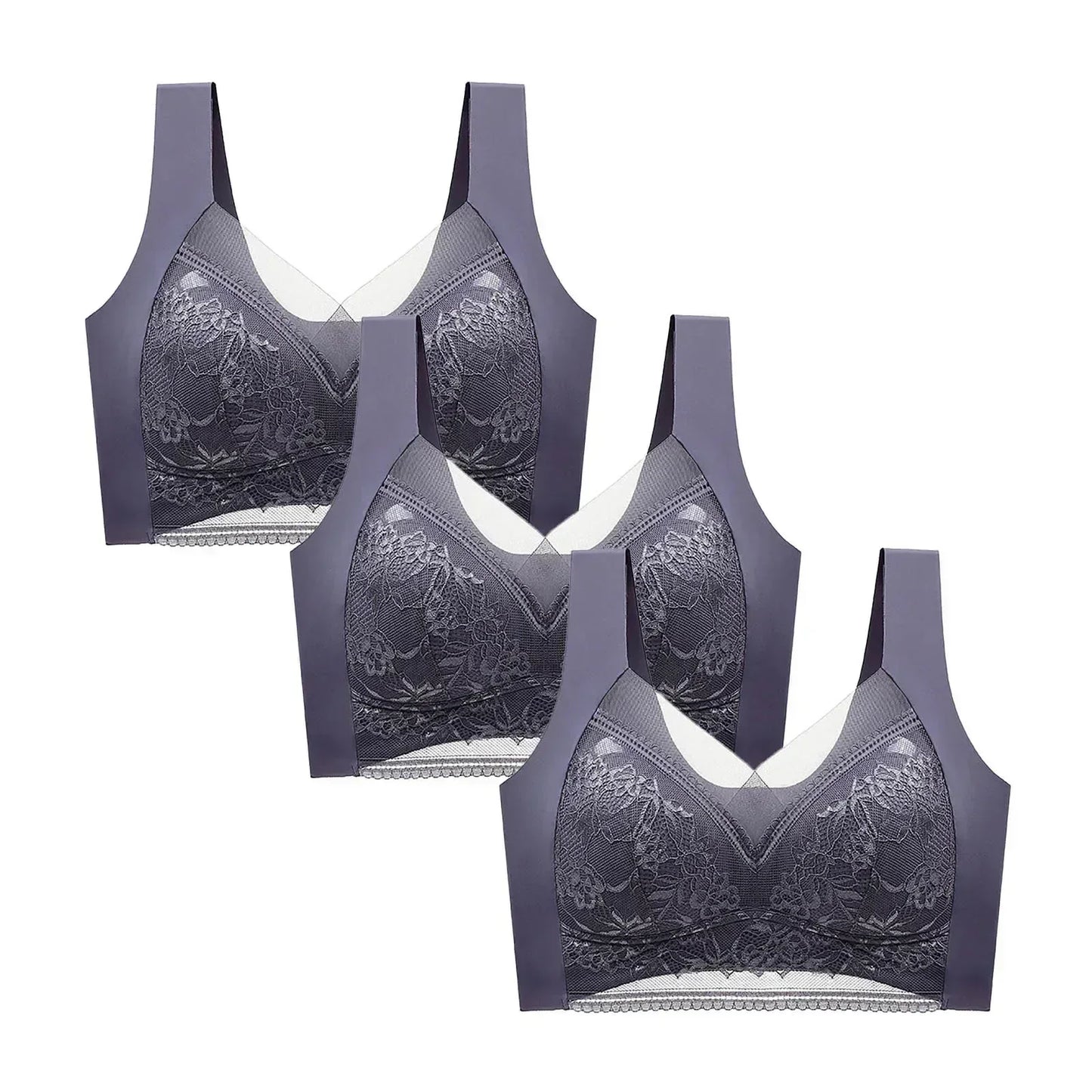 FallSweet 3PCS Lace Push Up Bras