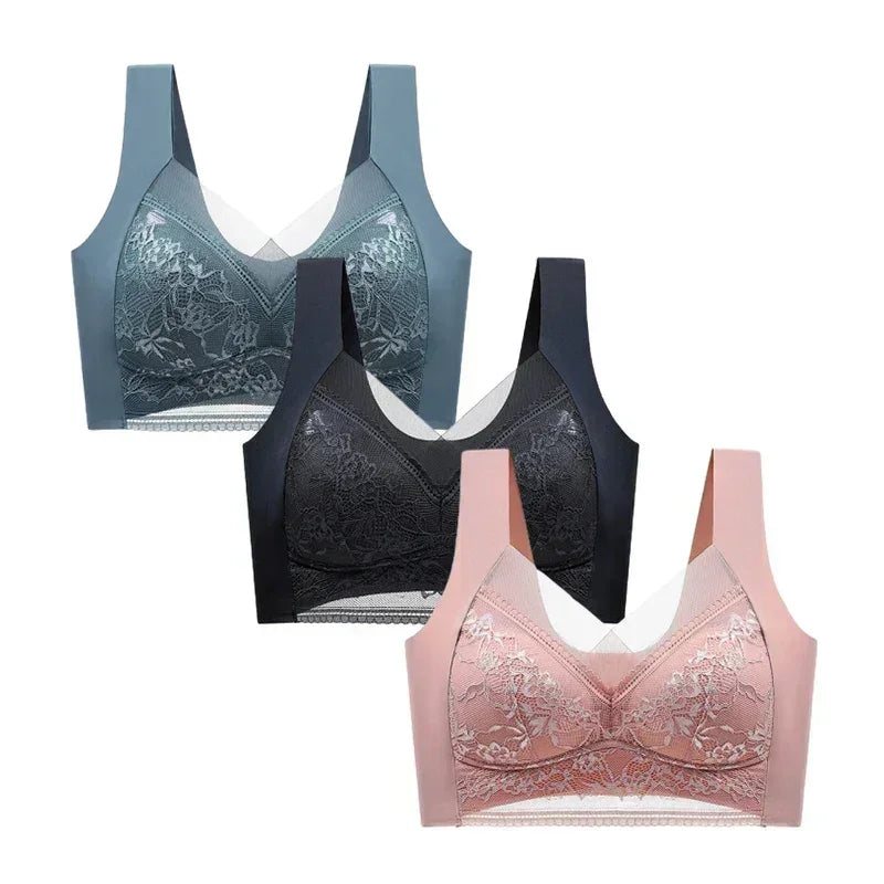 FallSweet 3PCS Lace Push Up Bras