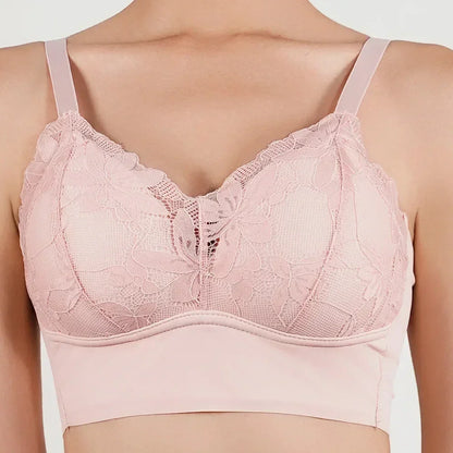 Plus Size Wireless Adjustable Lace Bra