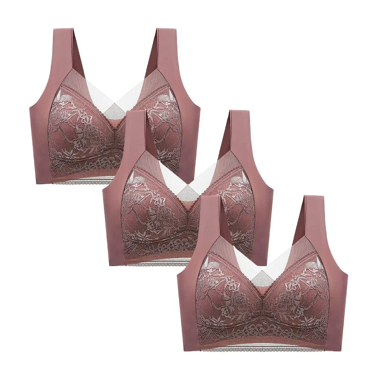 FallSweet 3PCS Lace Push Up Bras