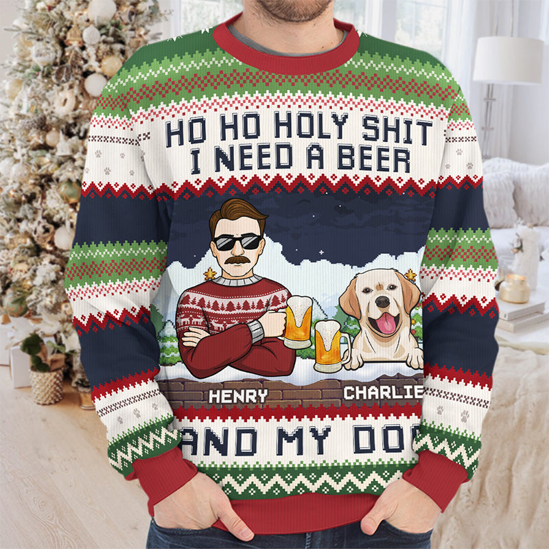 Personalized Custom Ugly Sweatshirt - Unisex Wool Jumper - Christmas Gift For Pet Owners, Pet Lovers