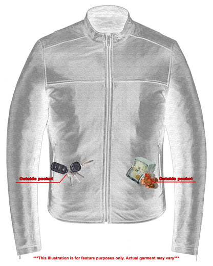 Wanton Men's Fashion Lambskin Leather Jacket –Black