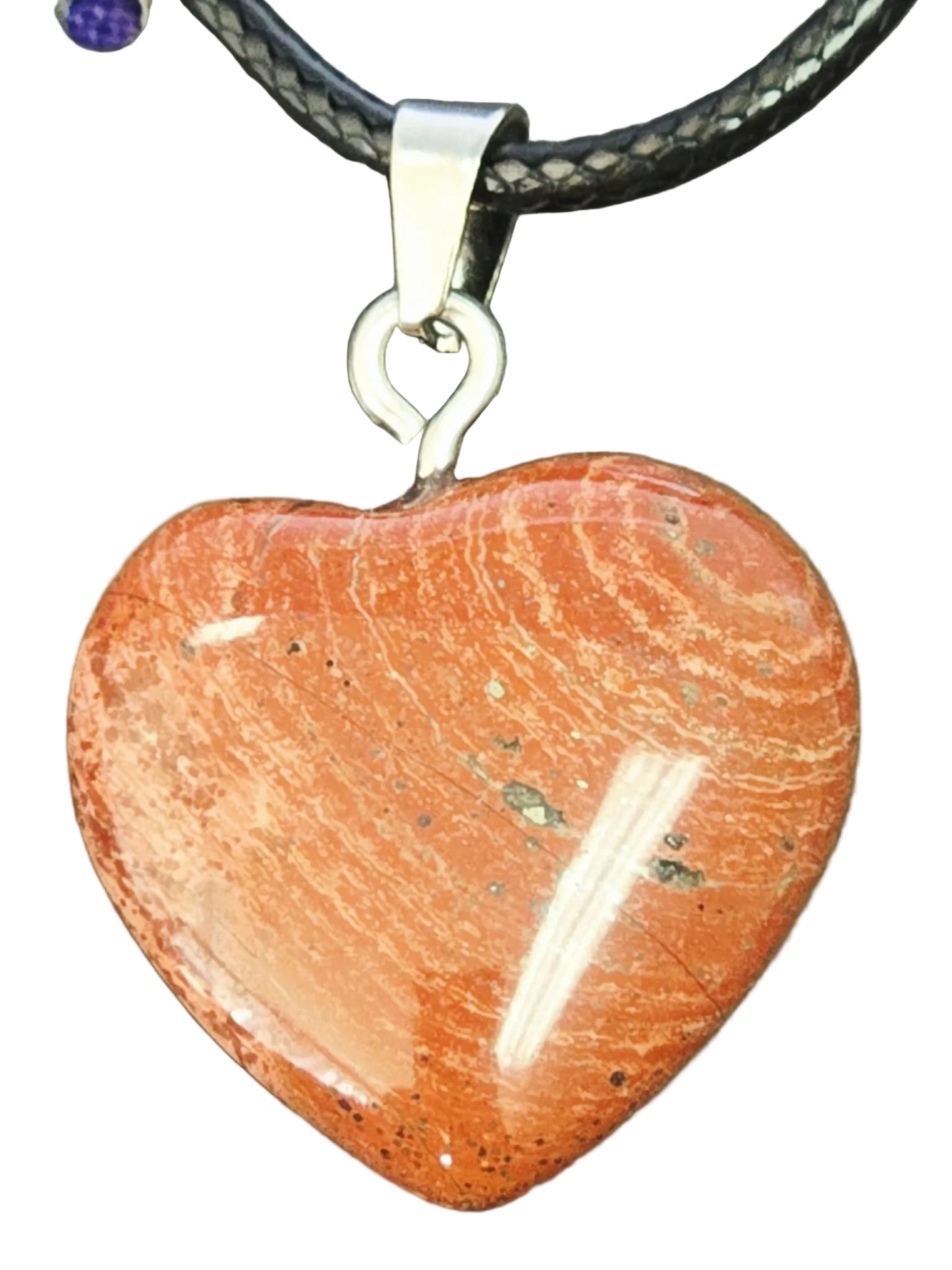 Red Jasper Heart Necklace