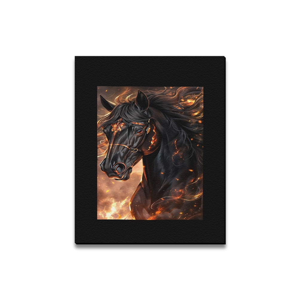 Fire Horse Framed Canvas Print