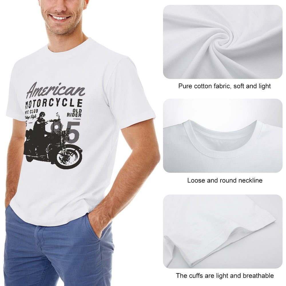 American Motorcycle Men's T-shirt 100% Cotton