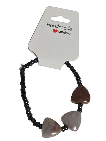 Hematite with Carnelian Agate Bracelet